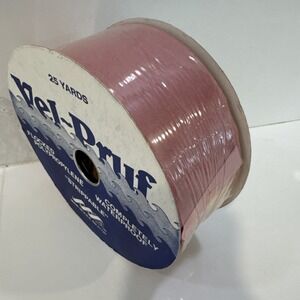 ESTATE New Old Stock 80s Vel-Pruf In/Outdoor Pink Ribbon 2 5/8"  25 Yards